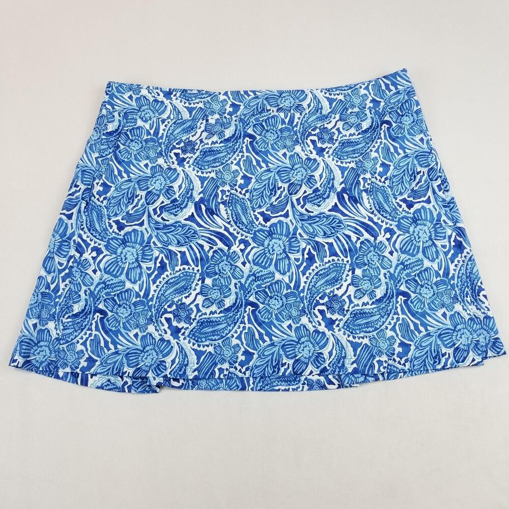RipSkirt Hawaii Skirt XL Length 1 Floral Happy Blues Wrap Travel Beach NWT